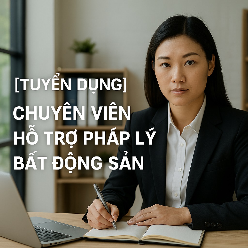 Tuyển chuyên viên hỗ trợ pháp lý Bất Động Sản